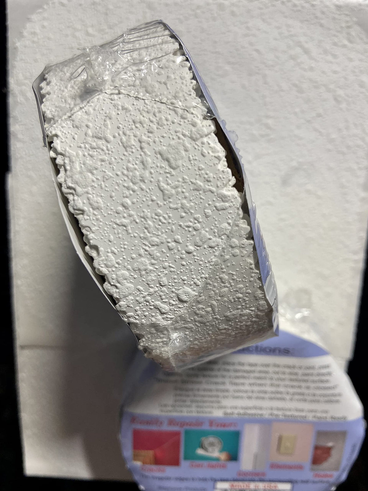 Stepsaver self-adhesive tape for drywall repairs, easy corner restoration.