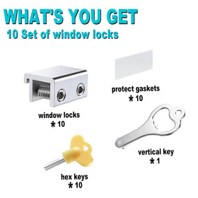STERGDE set of 10 locks suitable for homes, apartments, and hotels.