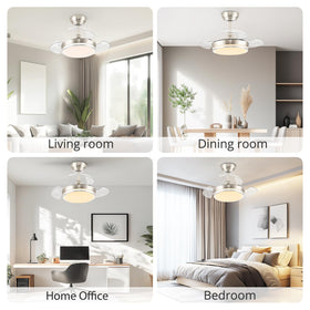 STERREN remote control enables quick fan and light adjustments anytime.