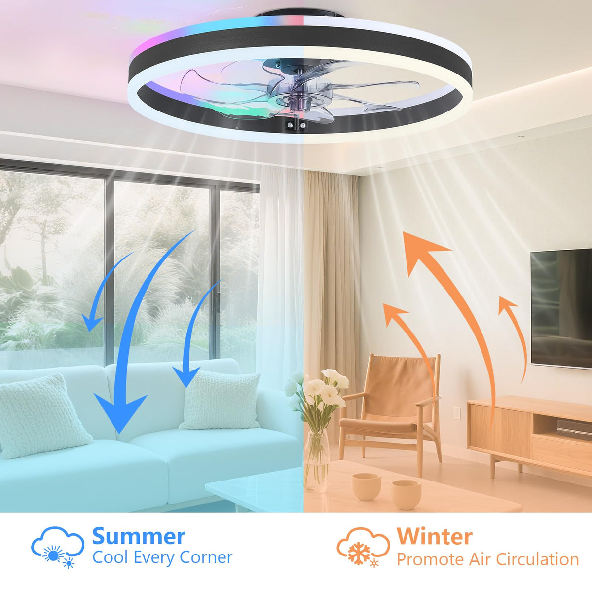 STERREN reversible motor supports seasonal comfort by circulating air efficiently year-round.