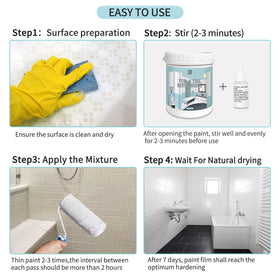 Fresh coating being applied to a tub or tile surface.