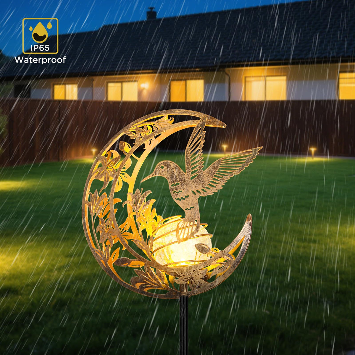 STF ShangTianFeng solar hummingbird moon light decorates surroundings with artistic flair.
