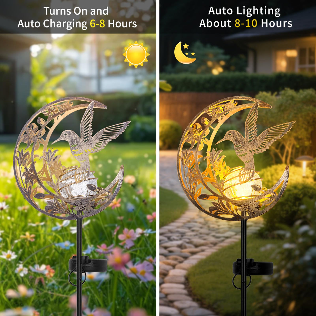 STF ShangTianFeng solar hummingbird-moon light welcomes guests at entrance with gentle glow.