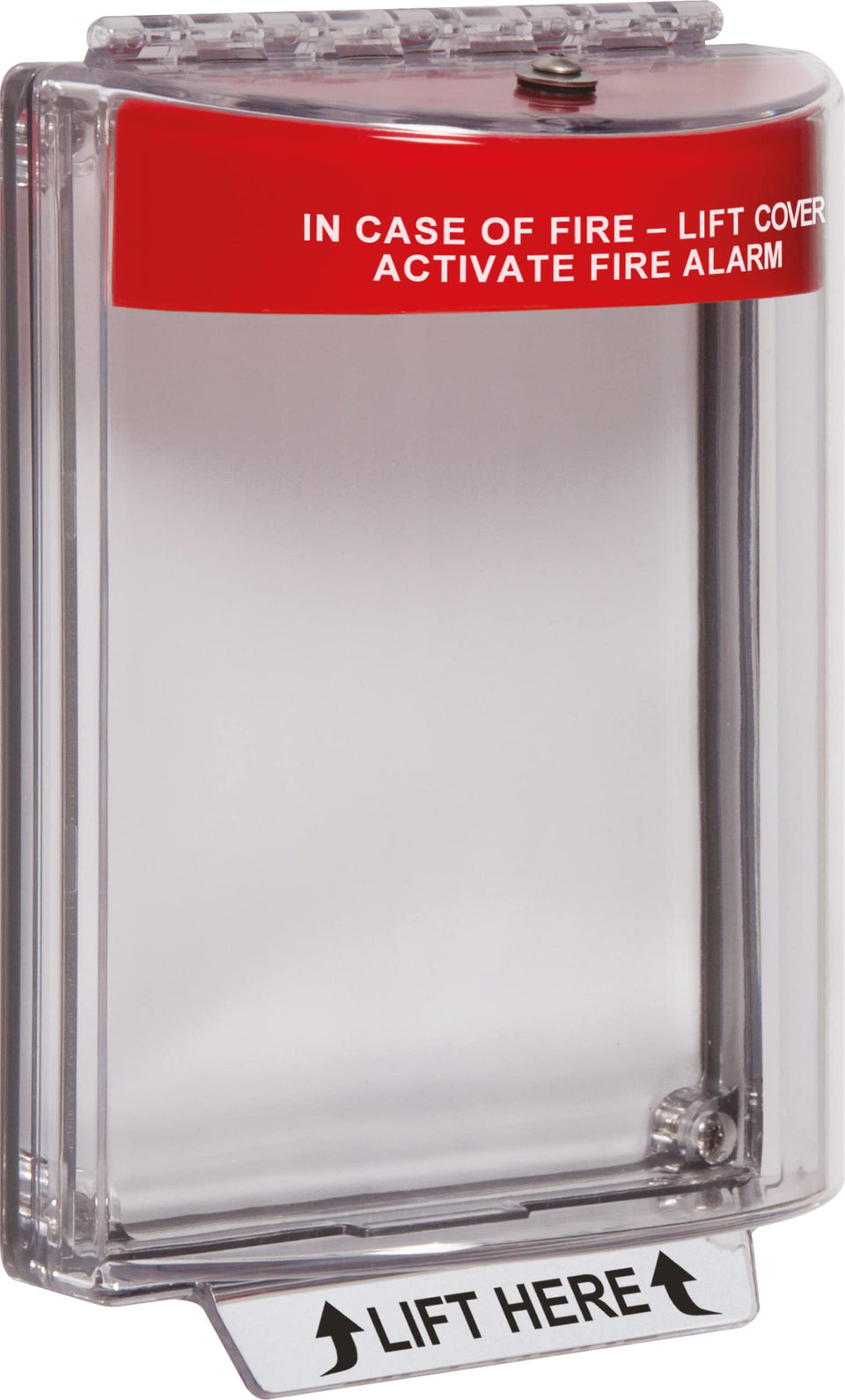 STI 13010FR Universal Stopper flush-mount red cover protects pull stations from vandalism.