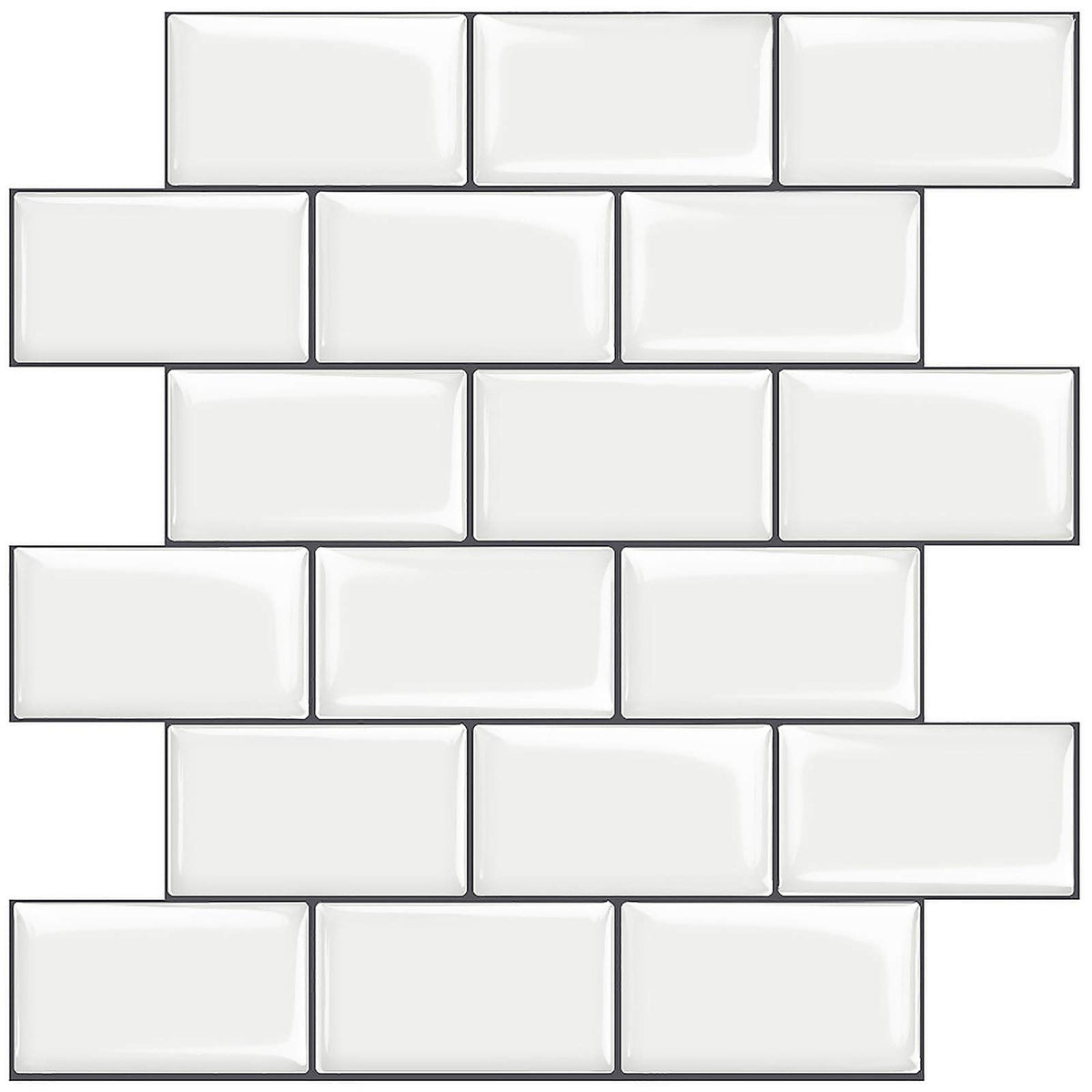 STICKGOO 10-sheet white subway tiles peel and stick for a quick kitchen backsplash upgrade.