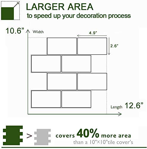 STICKGOO tiles cover 40% more area than standard 10x10 tiles.