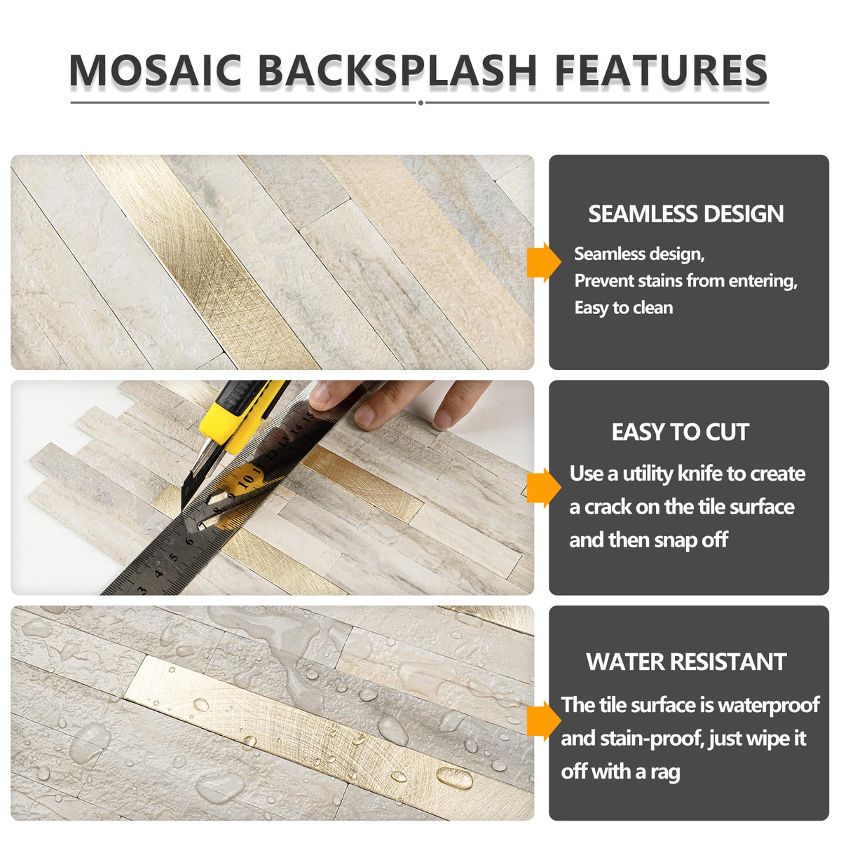STICKGOO easy DIY interlock system requires no grout, saving time and labor.