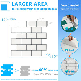 STICKGOO backsplash tiles install without grout to refresh countertops and islands.