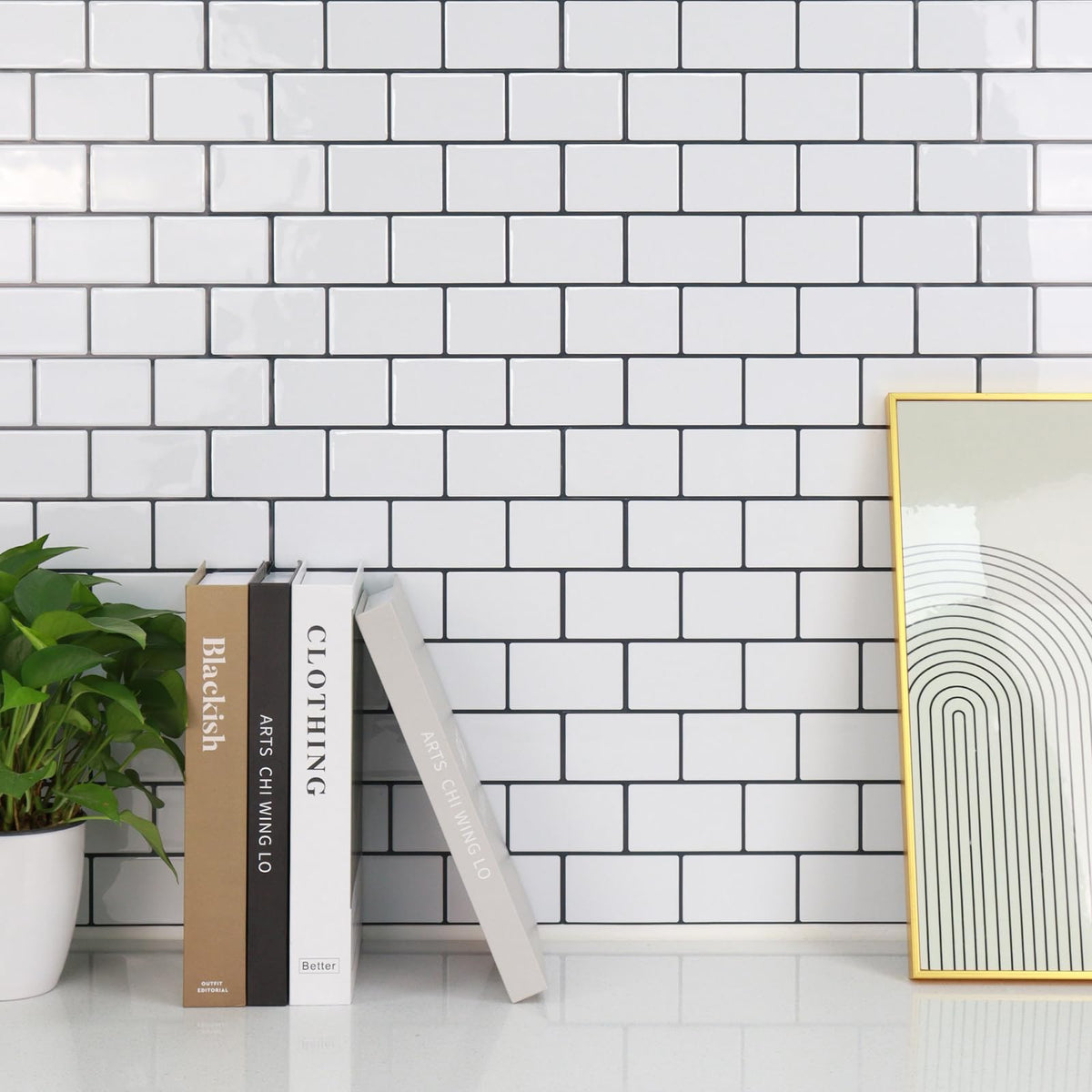 STICKGOO easy DIY backsplash reduces mess with no grout