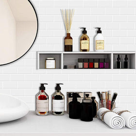 STICKGOO kitchen island walls waterproof tiles demonstrate moisture resistance.