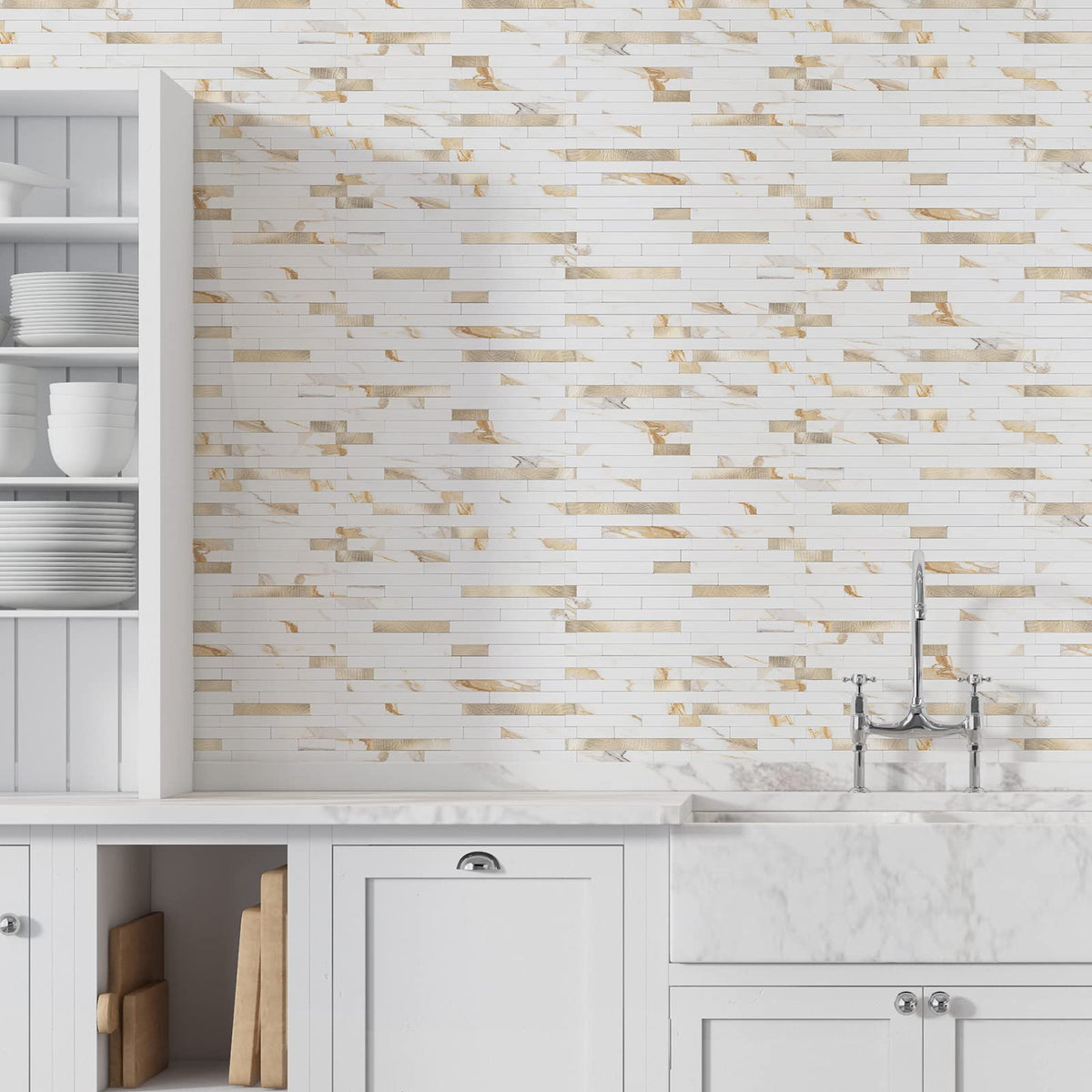 STICKGOO marble texture close-up emphasizing realistic look