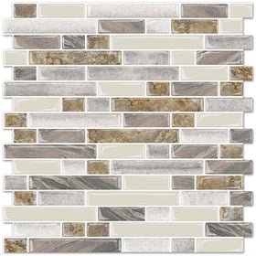 STICKGOO peel and stick backsplash close-up with thick, durable tiles.