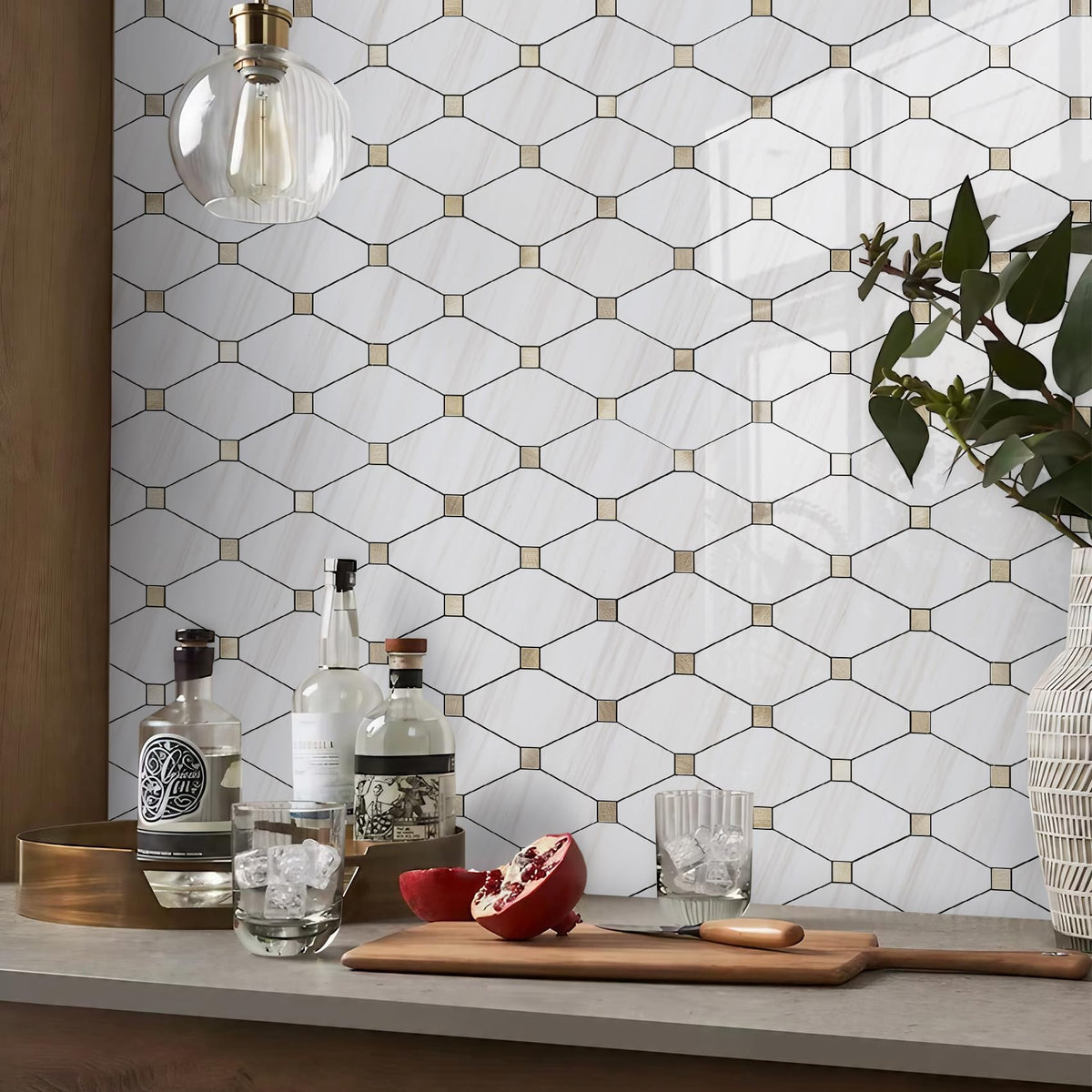 StickGOO RV kitchen backsplash for lightweight, removable styling