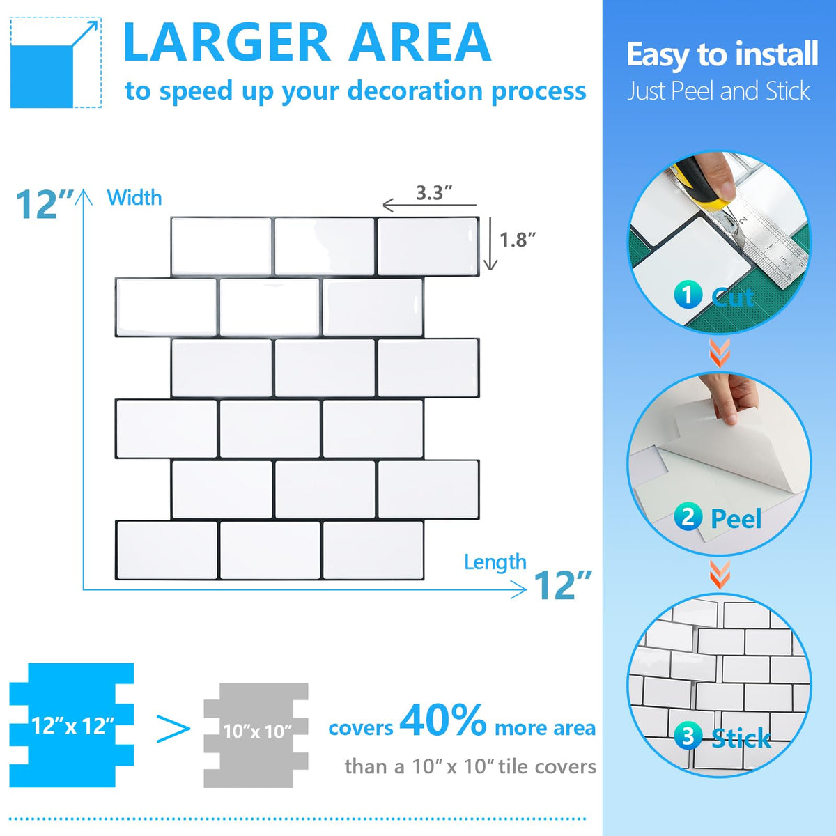 STICKGOO strong backing adhesive ensures grip on smooth or lightly textured walls