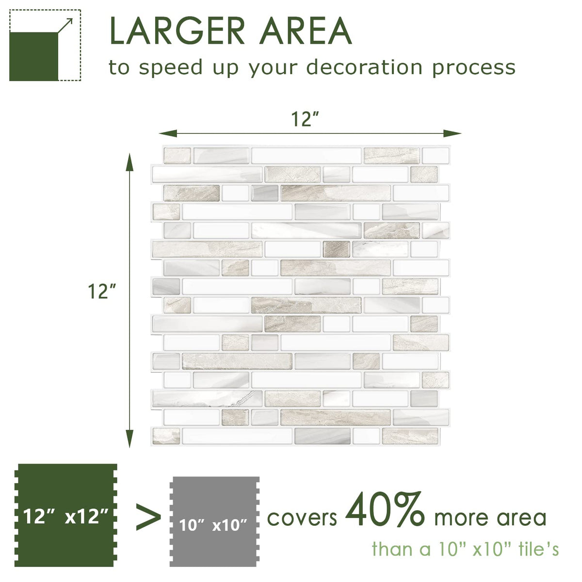STICKGOO bathroom backsplash tiles in beige and white for a fresh look.