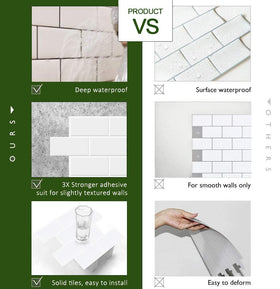 STICKGOO white grout-look closeup emphasizes clean, modern style.