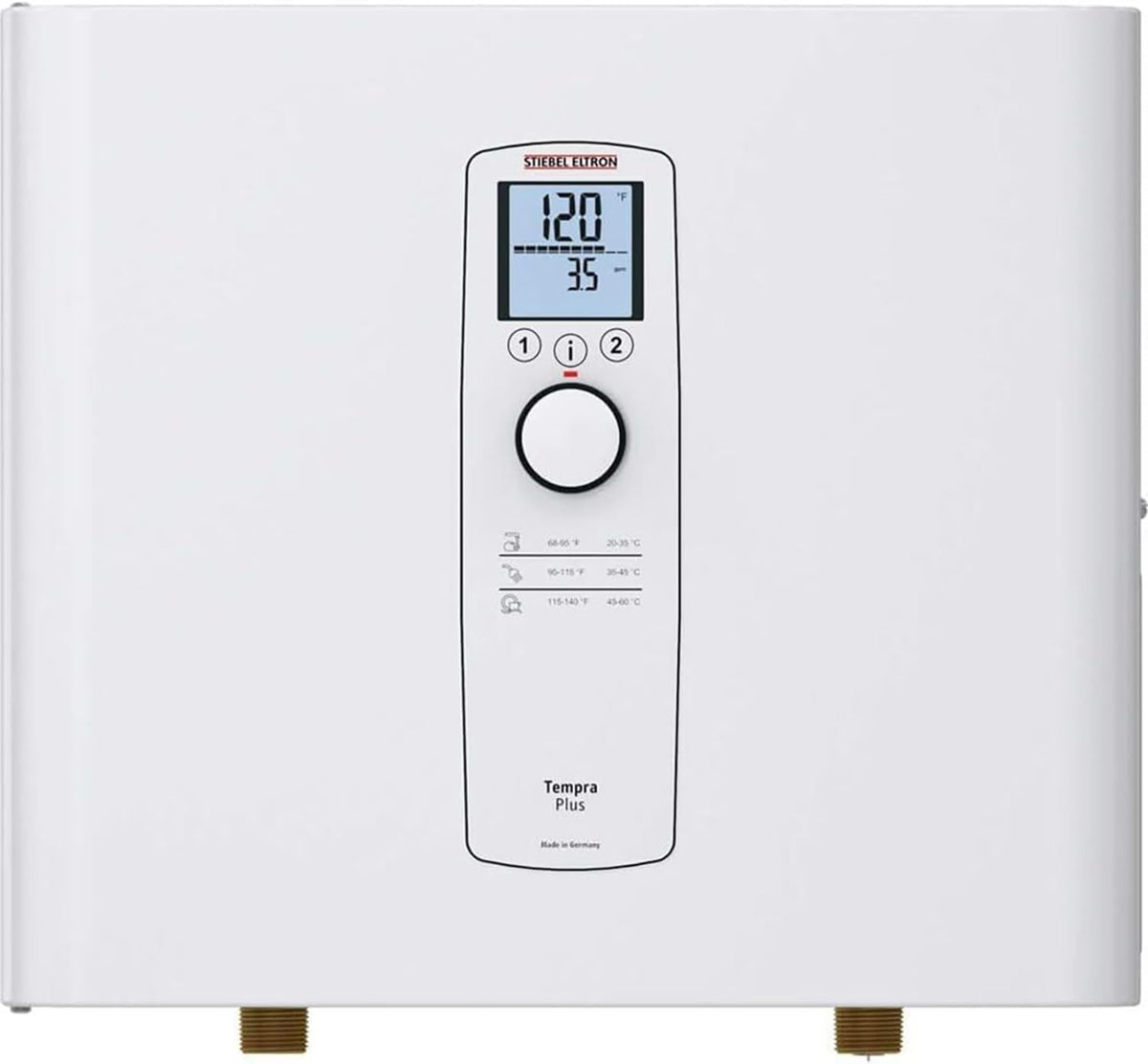 Stiebel Eltron Tempra 29 Plus exterior unit showing compact wall-mounted design for small spaces