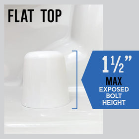 Stinky John's bolt cap with paintable finish blends with bathroom decor