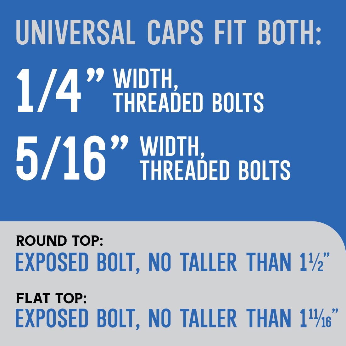 Stinky John's tall bolt cap screws on and stays on for a tidy look