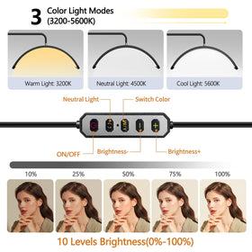 Stjiatu 360-degree rotation lamp head reduces shadows during delicate lashes.