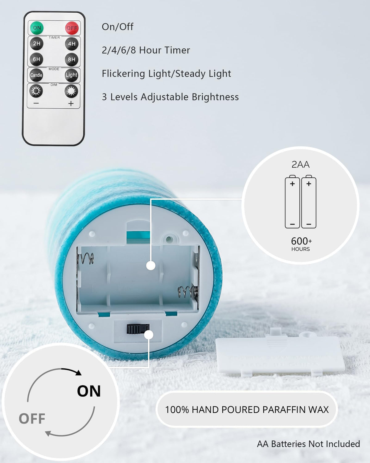 Stmarry remote control included for easy timer setup