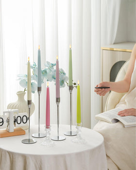 Stmarry table decor with LED candles adds safe ambiance.