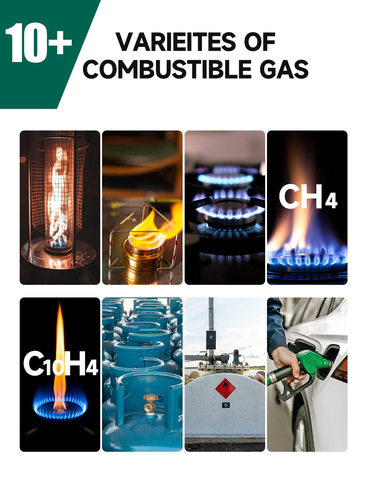 STMOUTUO HT61 device showing digital display for gas readings.