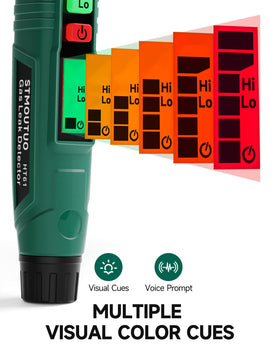 STMOUTUO HT61 battery compartment shows two AAA batteries for quick setup.