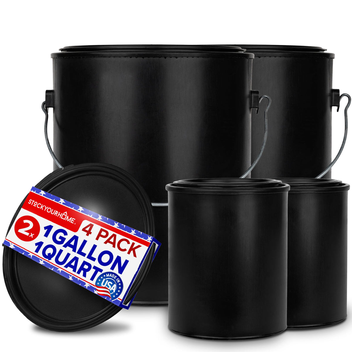 Stock Your Home 1qt paint bucket with lid keeps paint fresh and leak-free.