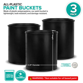 Stock Your Home 32oz paint bucket offers rust-free design and leak resistance.