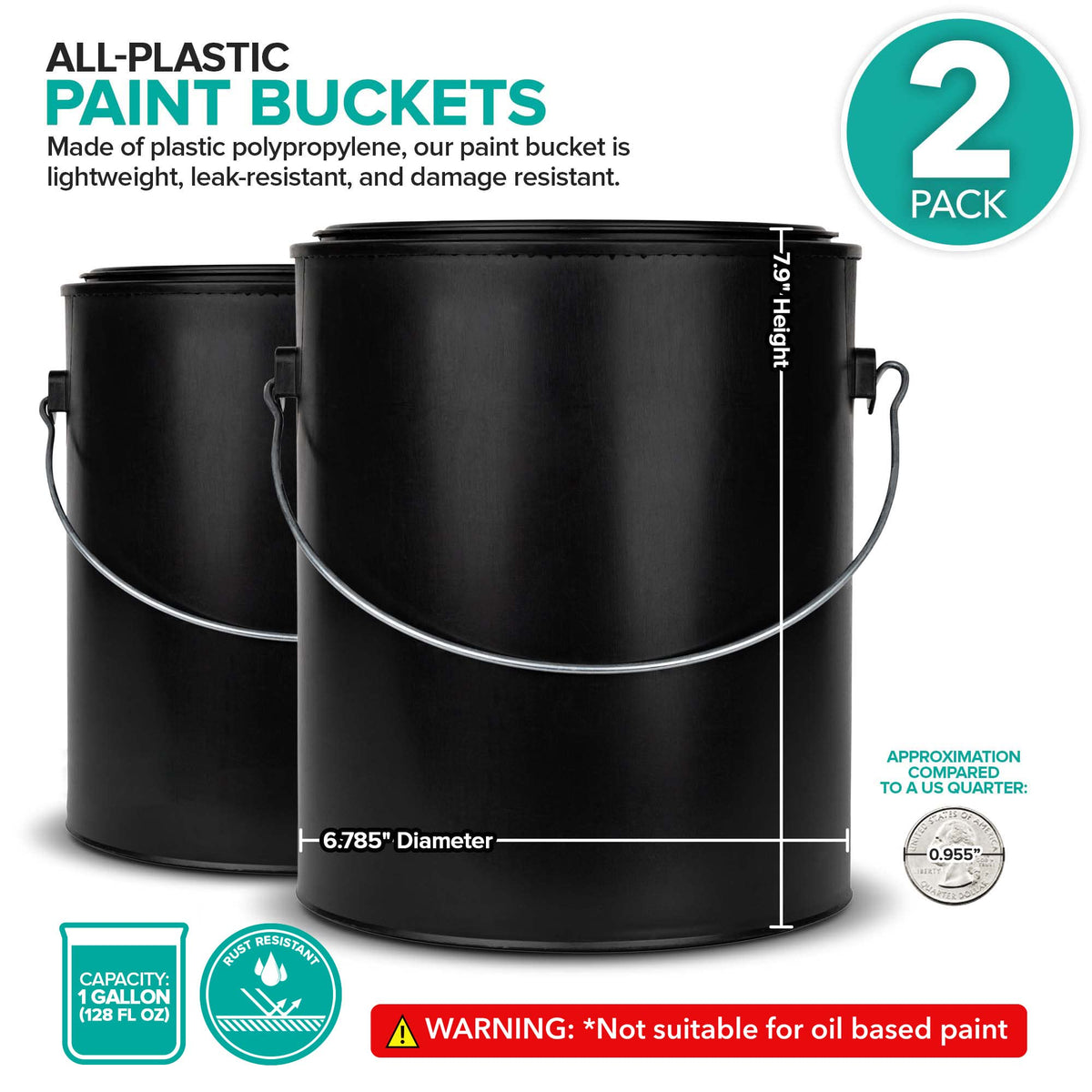 Stock Your Home airtight-seal lid on two-pack paint cans for a secure, odor-minimizing seal.