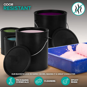 Stock Your Home leak-proof container stacked for storage and transport.