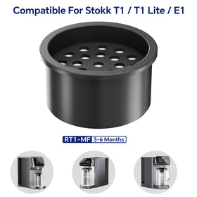 Stokk RT1-MF filter mineral layer closeup shows improved mineral balance for water.