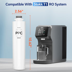 Stokk RT1-PPC in-use filter reduces odors and impurities in water.