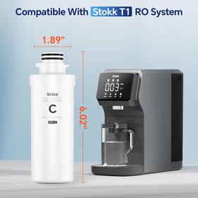 Stokk RT1-C filter compatibility label with T1 model number