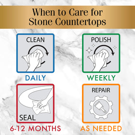 Stone Care International ammonia-free formula safe for kitchen surfaces.
