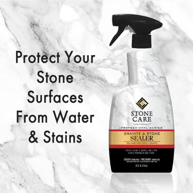 Stone Care International penetrating sealer forms flexible protective links.
