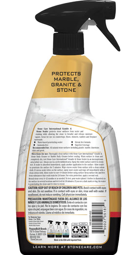 Stone Care International spray formula delivers streak-free finishes on stone surfaces.