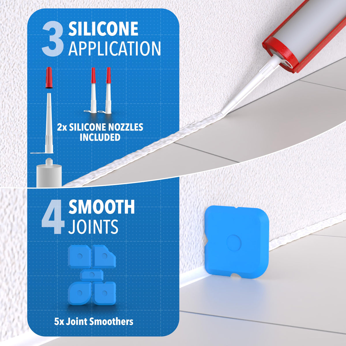 Stone Reef Caulk Tool plastic scraper for surface-safe detailing