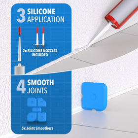 Stone Reef Caulk Tool plastic scraper for surface-safe detailing
