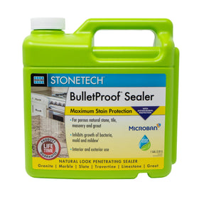 StoneTech BulletProof Sealer bottle for interior and exterior use with stain protection