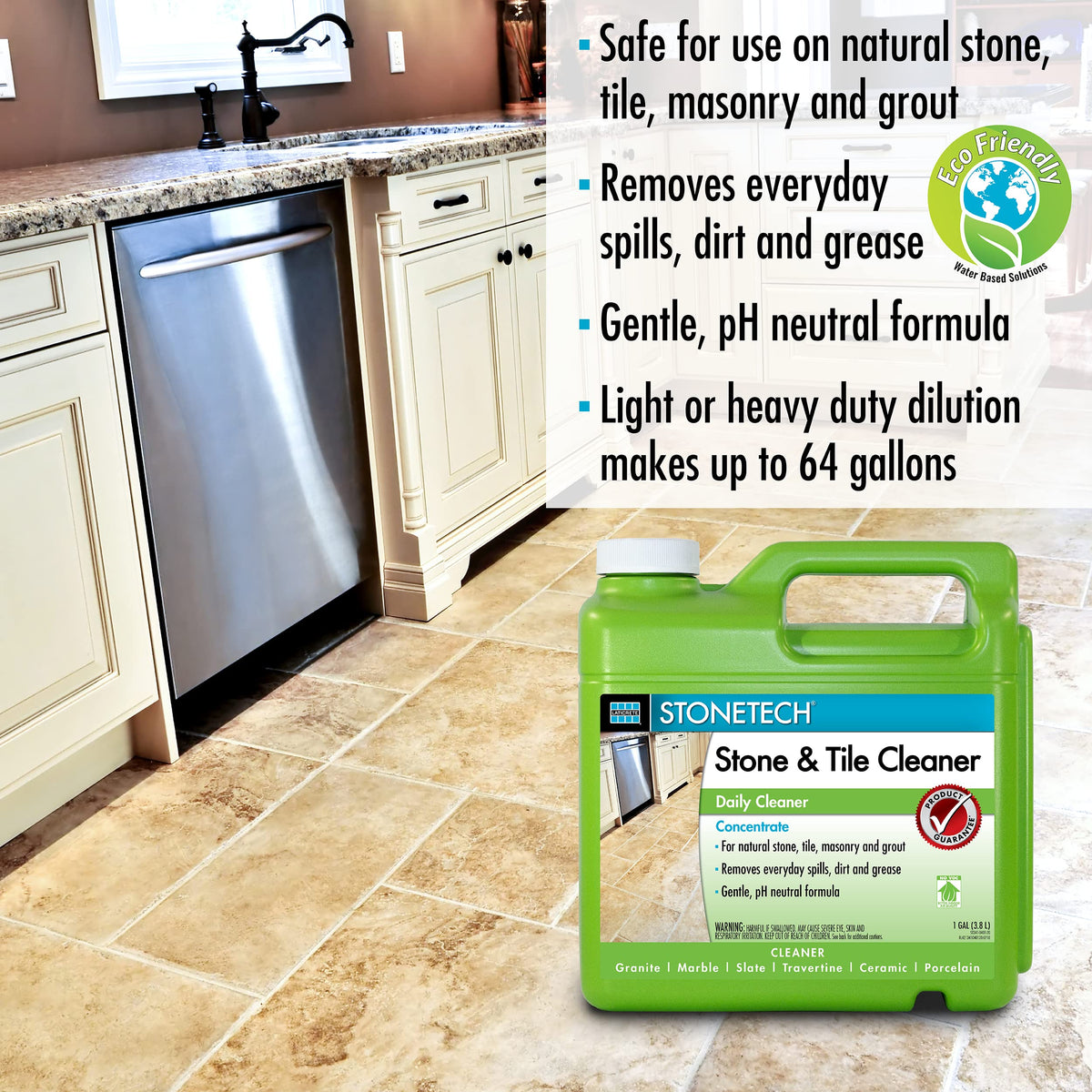 Concentrate bottle tip highlights flexible dilution for larger areas