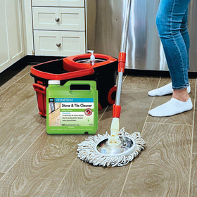 Ready-to-use application shown for quick daily cleaning of tiles and grout