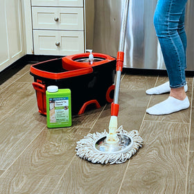 StoneTech Stone and Tile Cleaner spray in action tackles daily messes without harming surfaces.