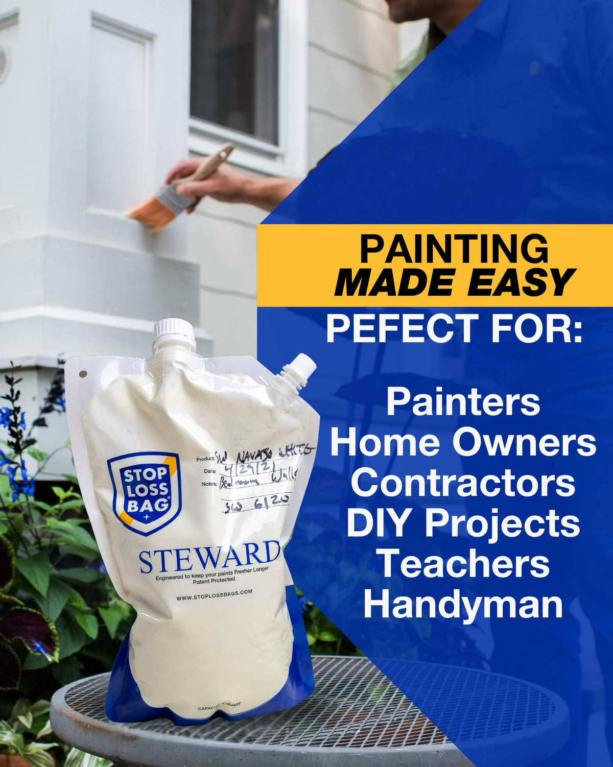 StopLossBags DIY painter setup demonstrates versatile project storage.