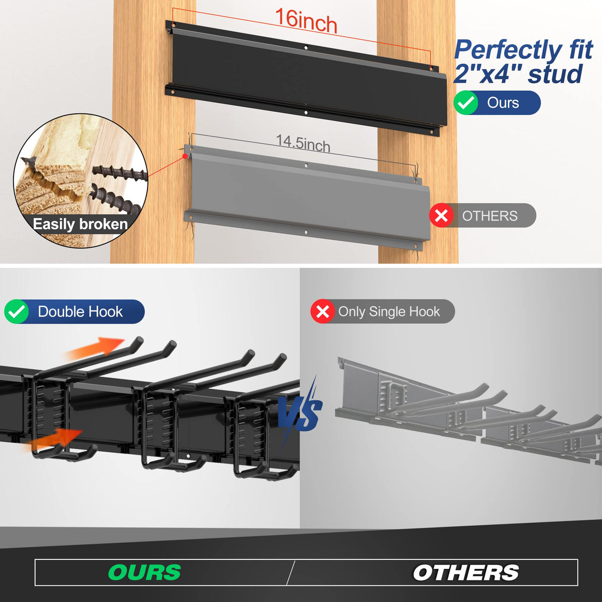 Sttoraboks Storaboks three-rail system enables customizable storage along the wall.