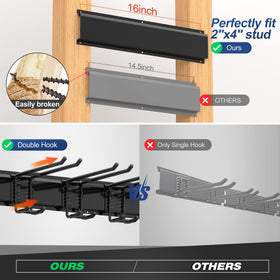 Sttoraboks Storaboks three-rail system enables customizable storage along the wall.