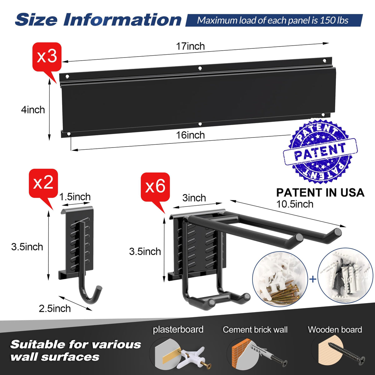Sttoraboks Storaboks eight rubber-coated hooks keep tools safe.