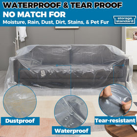 Storage Standard heavy-duty 4mil plastic offers durable reuse protection.
