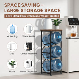 Storenization enlarged adjustable feet boost stability for heavy water jugs.